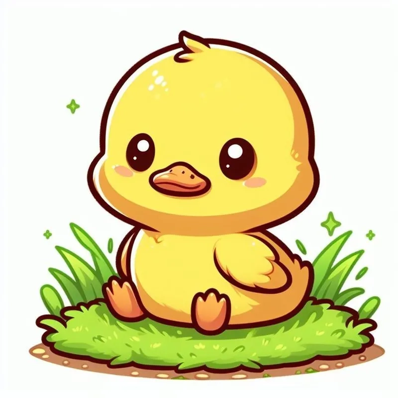 Tải ngay hình nền vịt cute chibi siêu xinh
