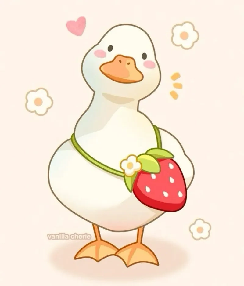 Ngắm hình vịt cute chibi siêu ngộ nghĩnh