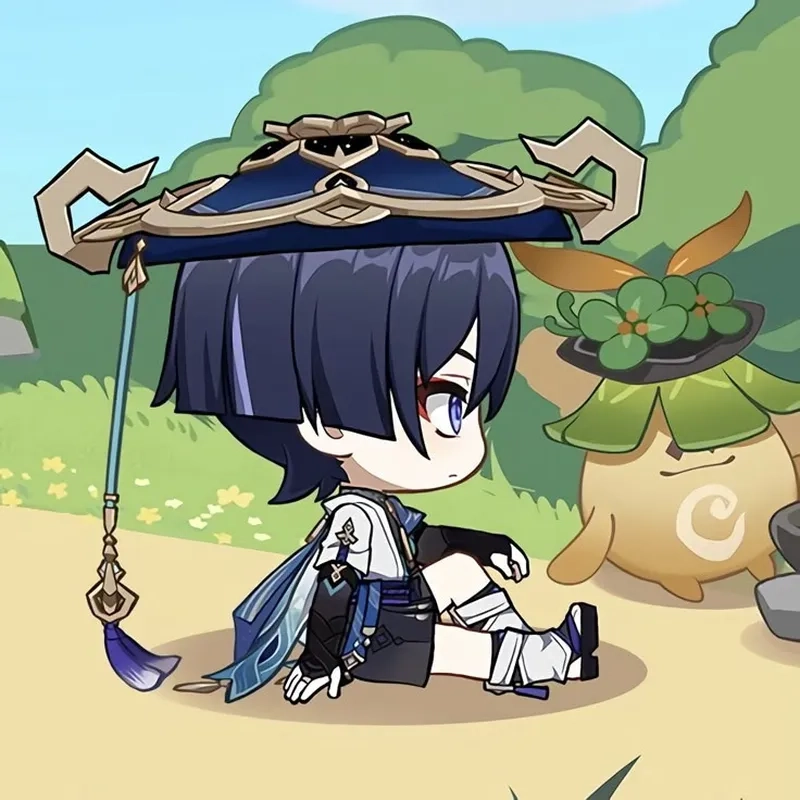 Ngắm nhìn genshin wanderer chibi cho bộ sưu tập của bạn