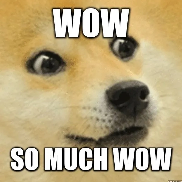 Bùng nổ mạng xã hội cùng meme wow siêu bá đạo