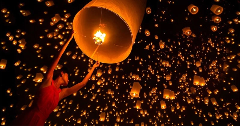 Sưu tầm những bức lễ hội Pingxi Sky Lantern huyền ảo