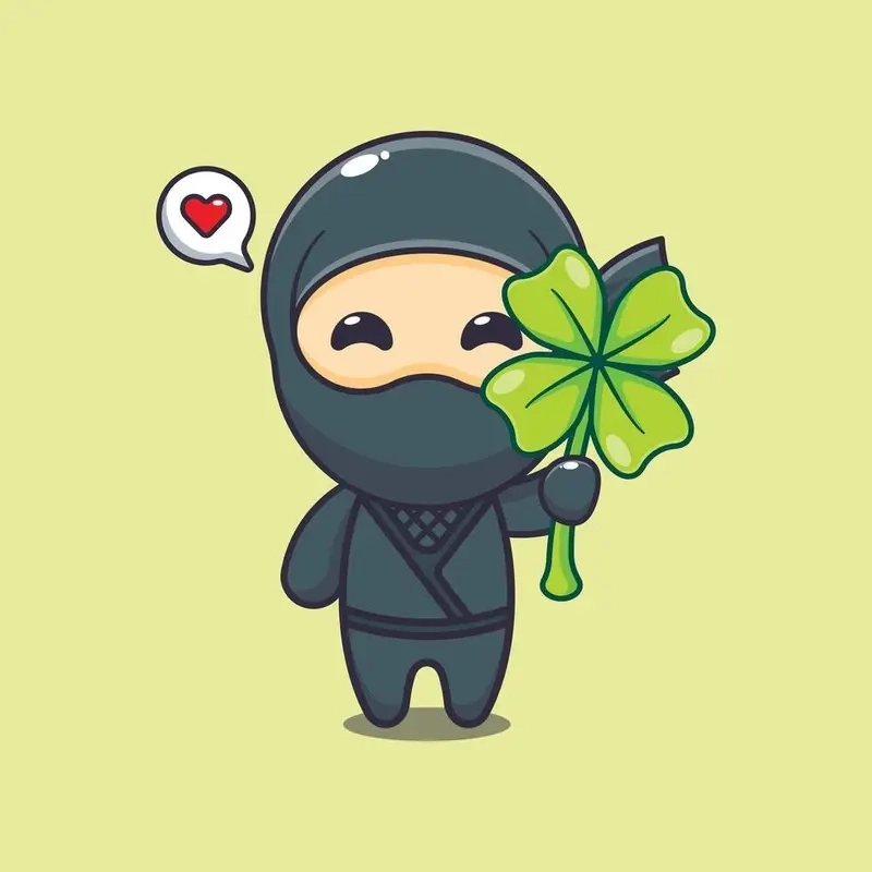Chibi ninja character cá tính nổi bật với biểu cảm dễ thương