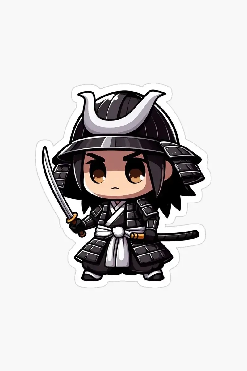 Chibi ninja samurai kết hợp hai phong cách chiến binh ấn tượng