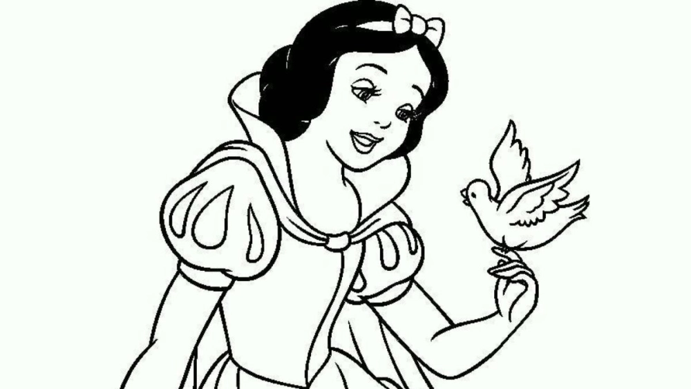 Tranh tô màu công chúa cho bé hình ảnh đơn giản an toàn và dễ nhận biết