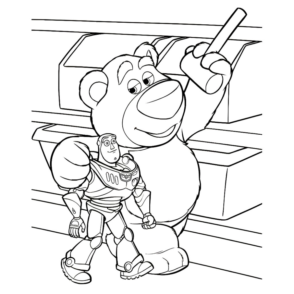 Hình vẽ tranh tô màu gấu dâu cute rõ nét phù hợp cho bé tập tô