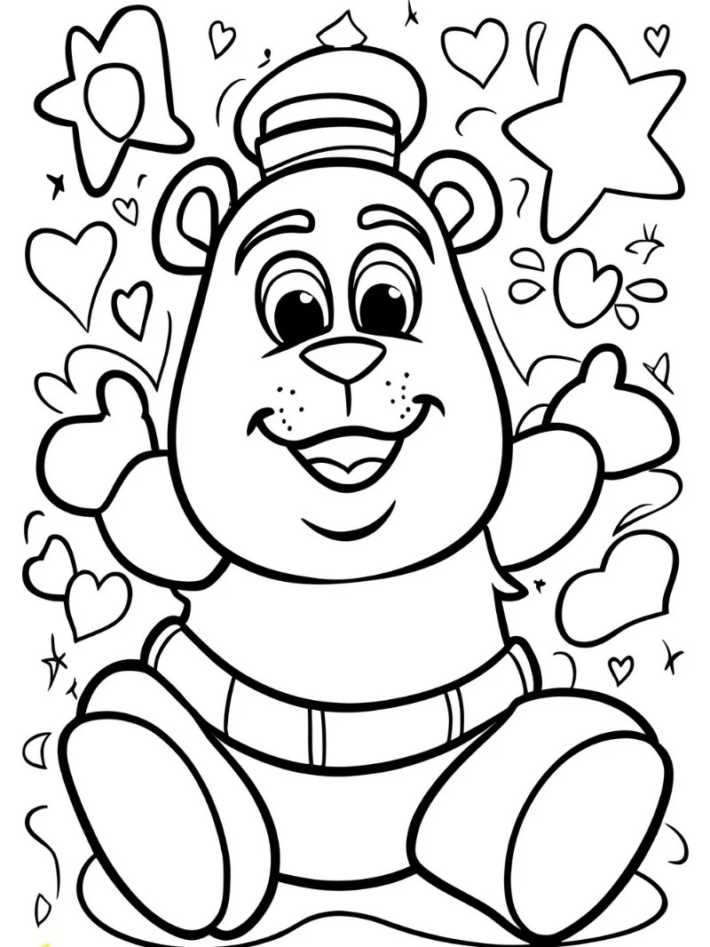 Toy story tranh tô màu gấu dâu cute sinh động gợi nhớ nhân vật nổi tiếng