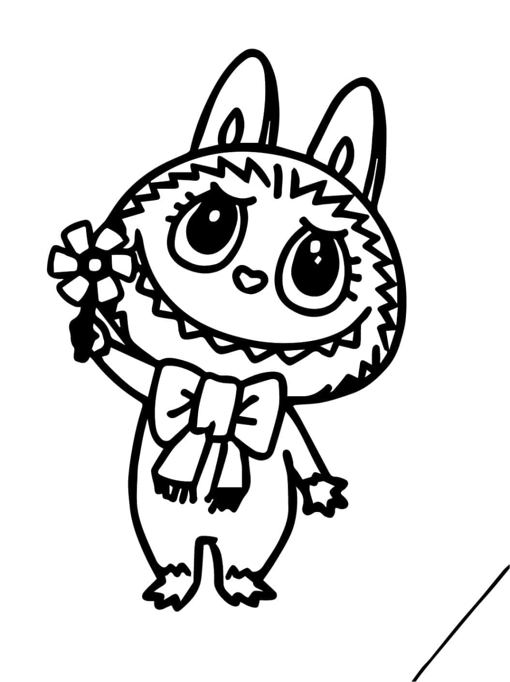 Tranh tô màu labubu dễ thương với nét vẽ đáng yêu thu hút bé