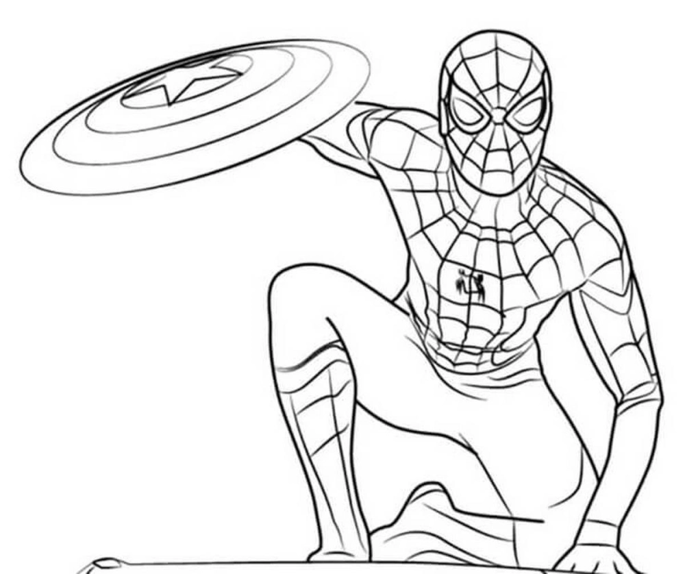 Tranh tô màu siêu nhân nhện sinh động phù hợp cho bé mê người nhện