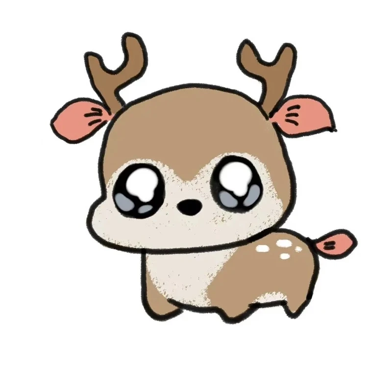 Bé mới tập vẽ thử ngay chibi hươu đơn giản cho bé