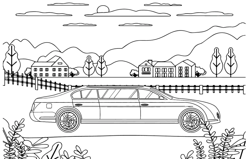 Khám phá bộ tranh tô màu xe limousine cho bé cực thú vị giúp bé sáng tạo