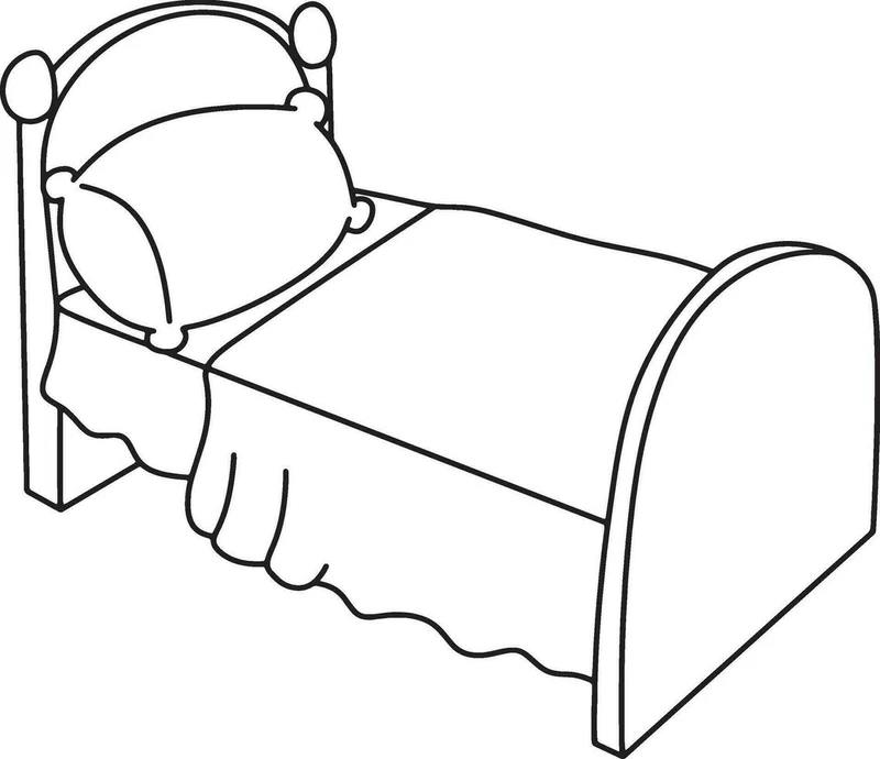Tải ngay hình tô màu cái giường siêu thú vị cho bé tập tô mỗi ngày