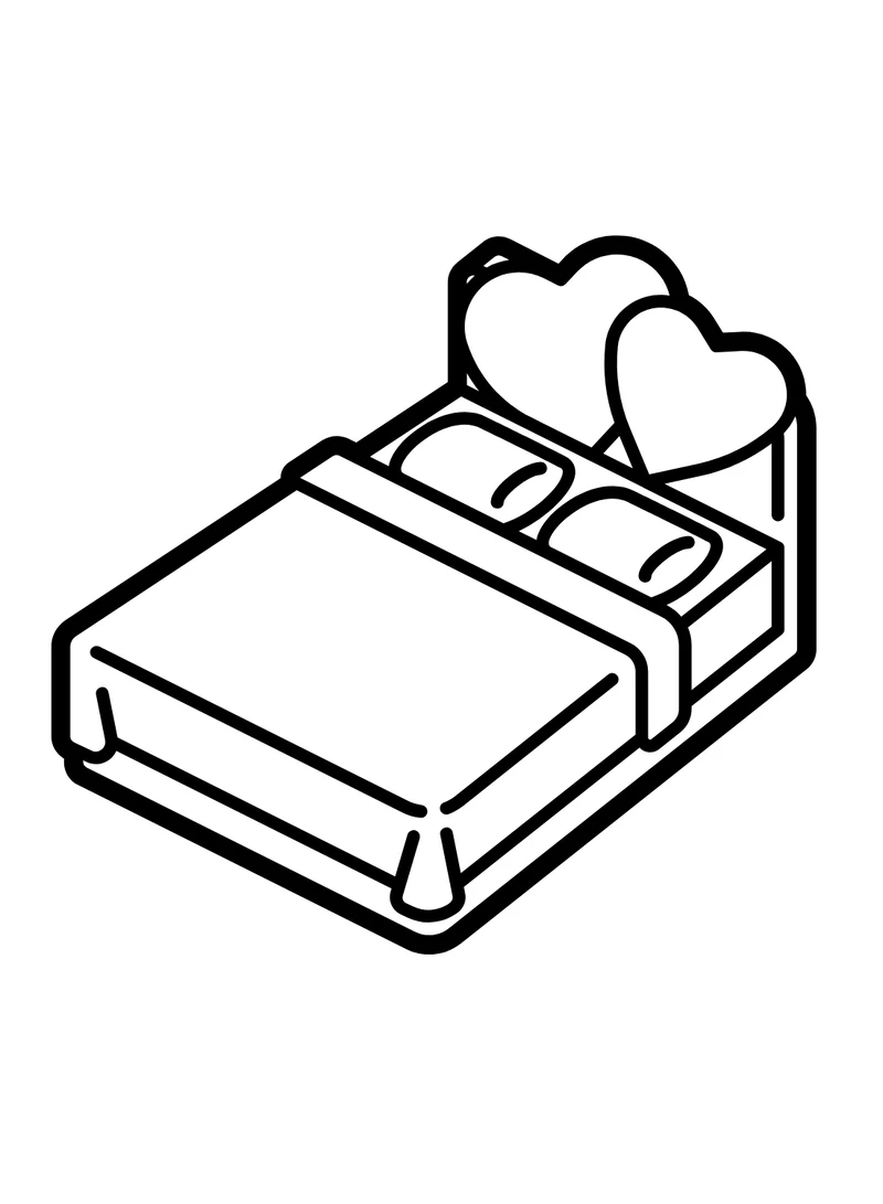 Thử sức với tranh tô màu cái giường chi tiết giúp bé rèn sự khéo léo