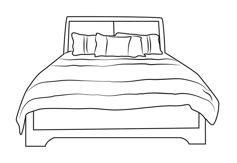 Tuyển chọn tranh tô màu cái giường HD cực nét cho bé tô màu