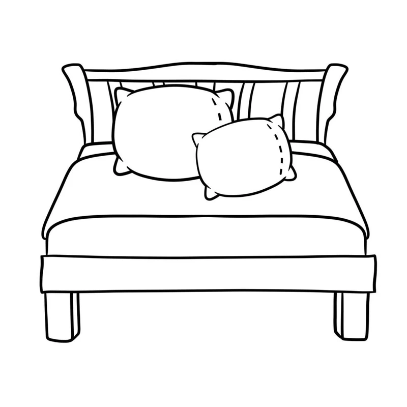 Bộ tranh tô màu cái giường cho học sinh giúp bé học mà chơi