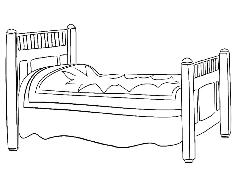 Tổng hợp bộ tranh tô màu cái giường siêu đẹp cho bé tập tô
