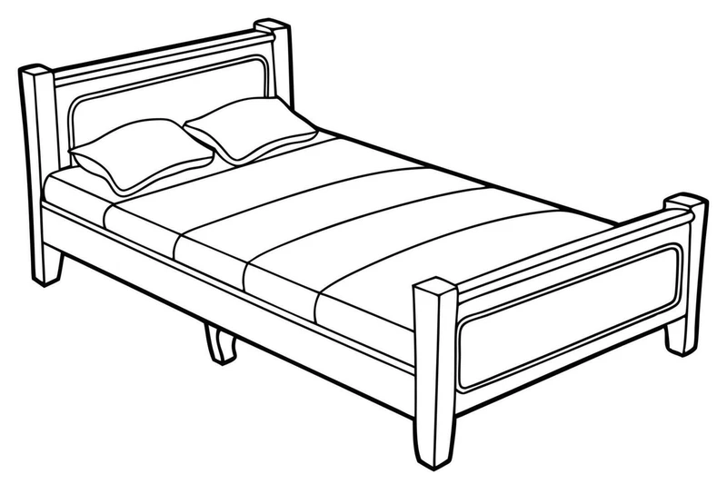 Khám phá tranh tô màu cái giường phong cách hoạt hình cực đáng yêu