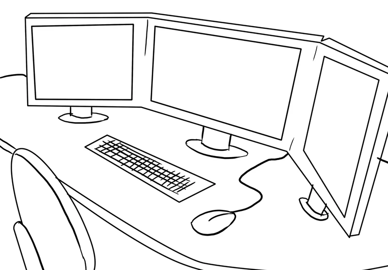 Khơi gợi sáng tạo với tranh tô màu cái máy tính sáng tạo