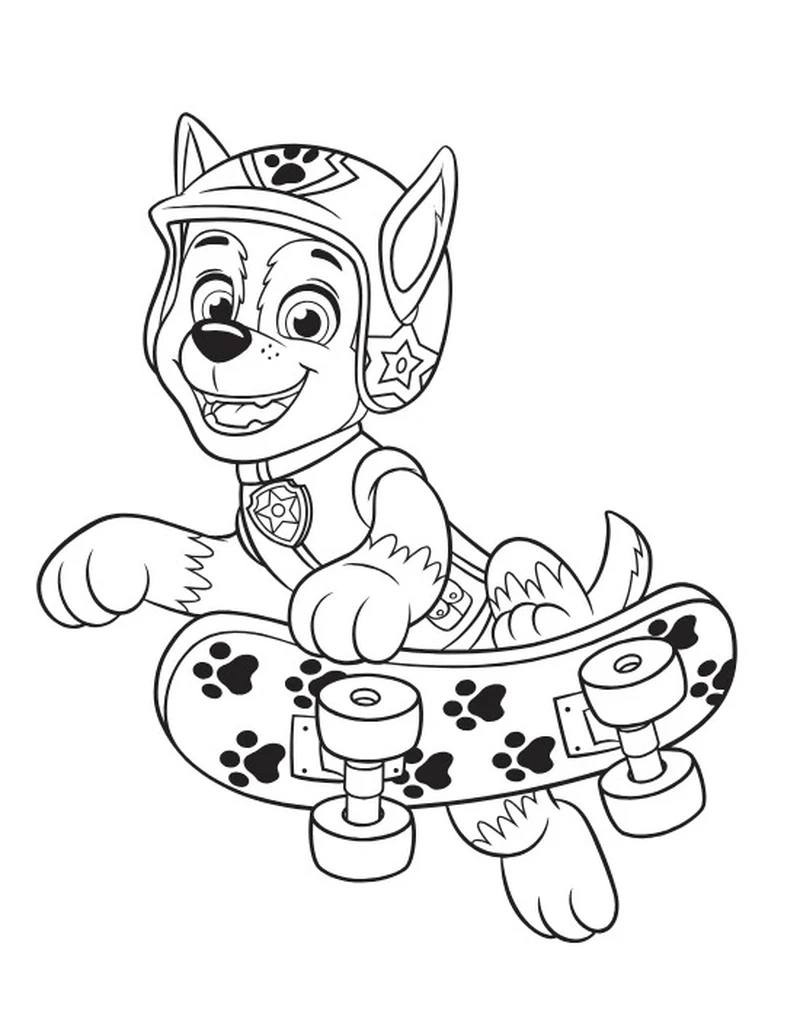 Bộ tranh tô màu đội chó cứu hộ hoạt hình khiến bé thích mê