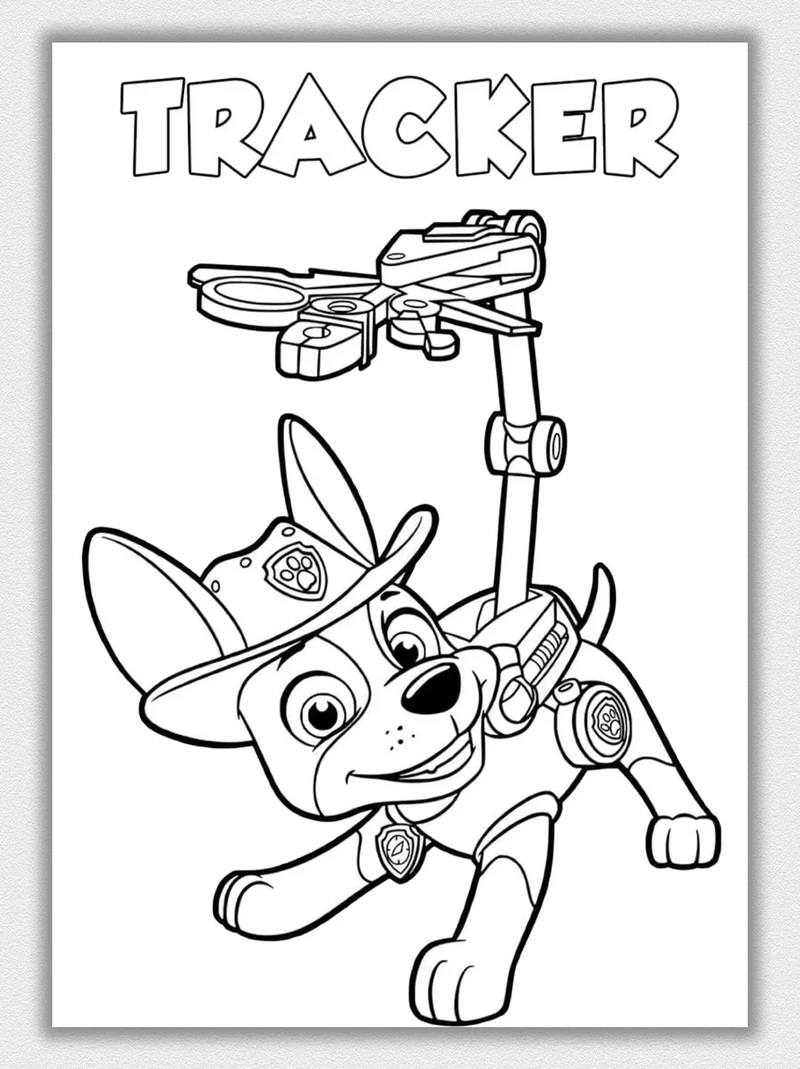 Bé mới tập tô đừng bỏ lỡ tranh tô màu đội chó cứu hộ đơn giản dễ vẽ