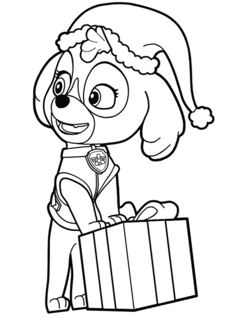 In ngay tranh tô màu đội chó cứu hộ in ra cho bé tô tại nhà