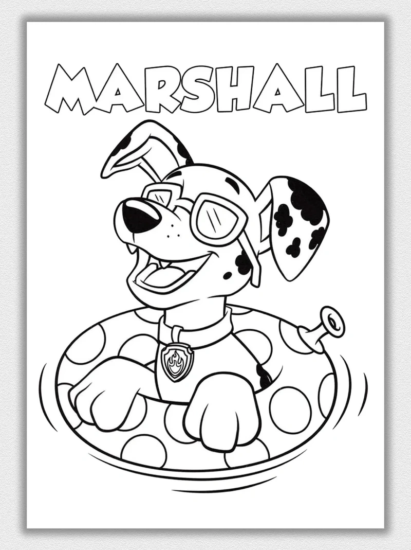 Khám phá tranh tô màu đội chó cứu hộ cho học sinh giúp bé học mà chơi