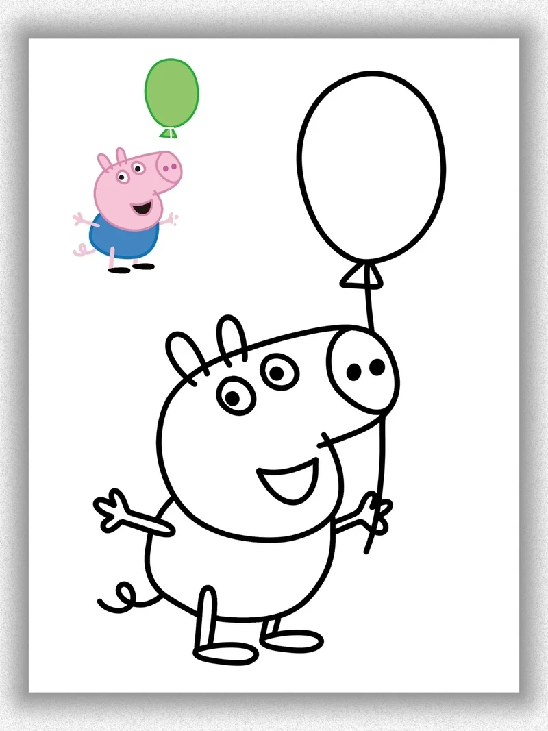 Tổng hợp bộ tranh tô màu Peppa Pig cực đẹp cho bé tập tô