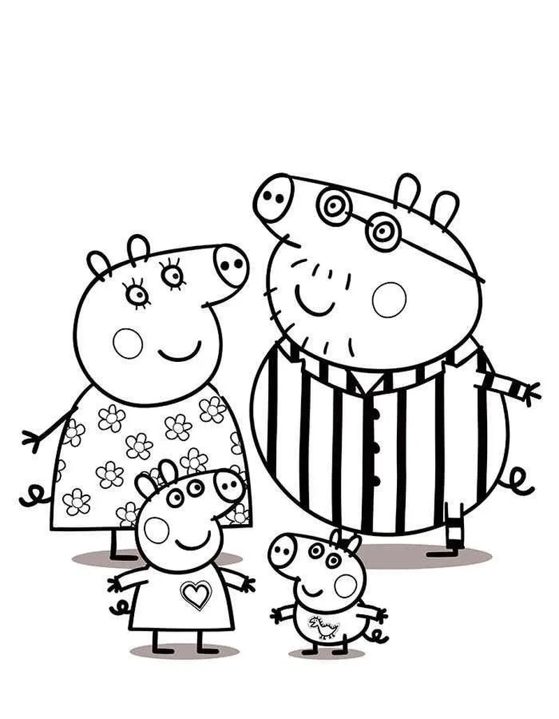 Khám phá tranh tô màu Peppa Pig nghệ thuật cực đẹp cho bé