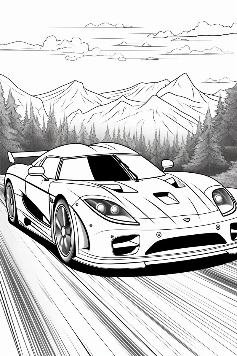 Tạo nên bức tranh độc đáo từ tranh tô màu xe trong tương lai hiện đại